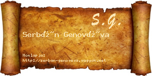 Serbán Genovéva névjegykártya